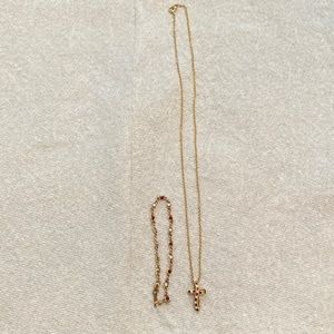 Garnet Birthstone Necklace and Bracelet